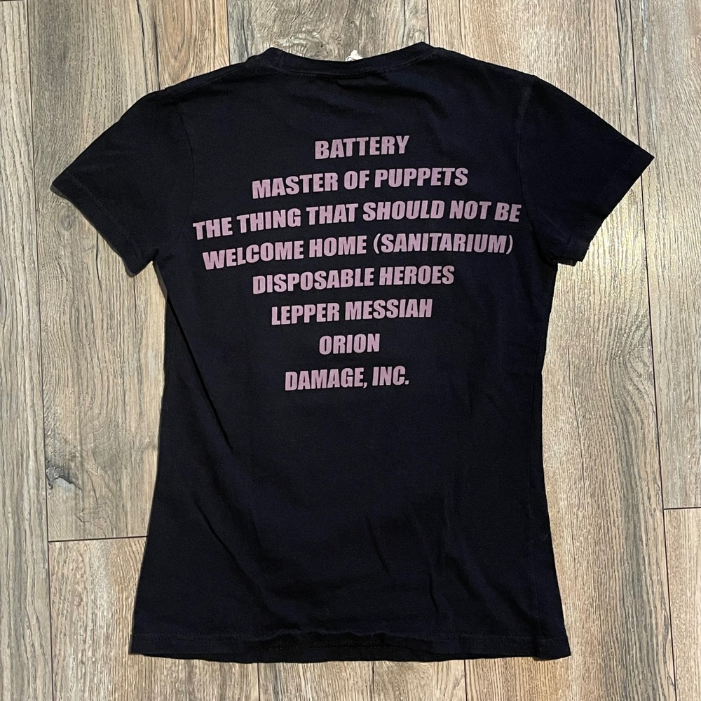 Metallica Master of Puppets Black Graphic T-Shirt Bay Island Sportswear Small - Picture 2 of 5
